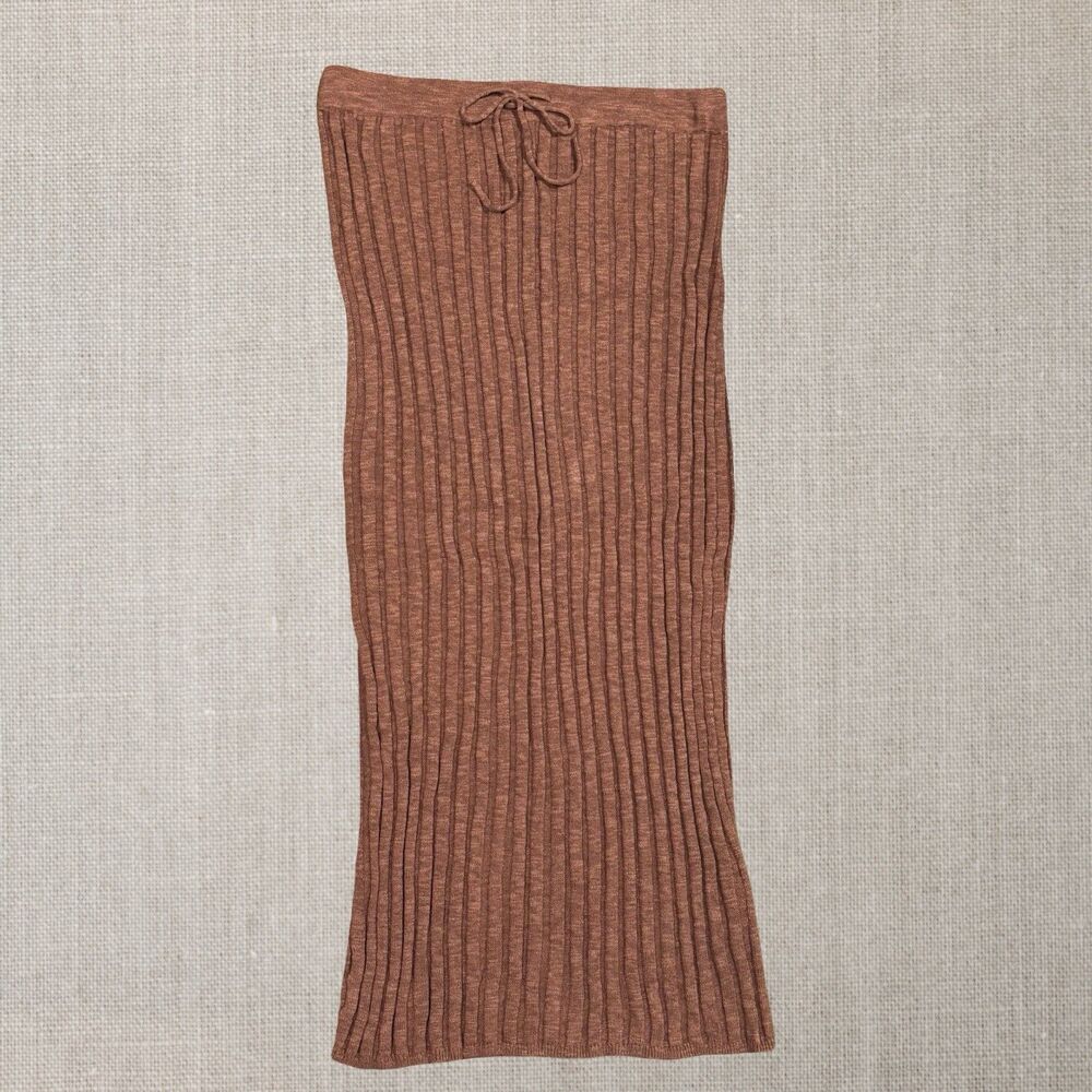 Free People Beach Veda Ribbed Sweater Skirt Brown Owl XS (skirt Only)